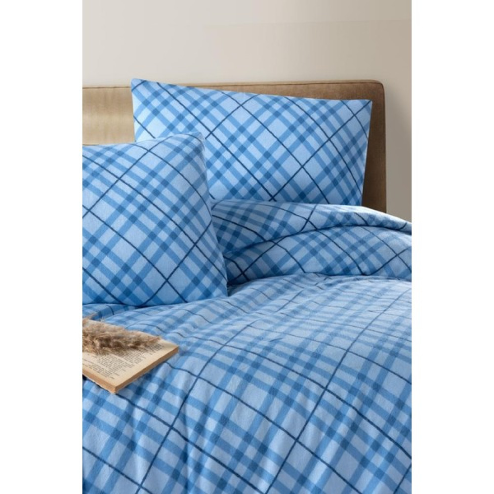 Mulberry Pazen Flanel Kışlık Tek Kişilik Nevresim Takımı - Mavi - 160 x 200 cm Nevresim Takımı Fiyatı