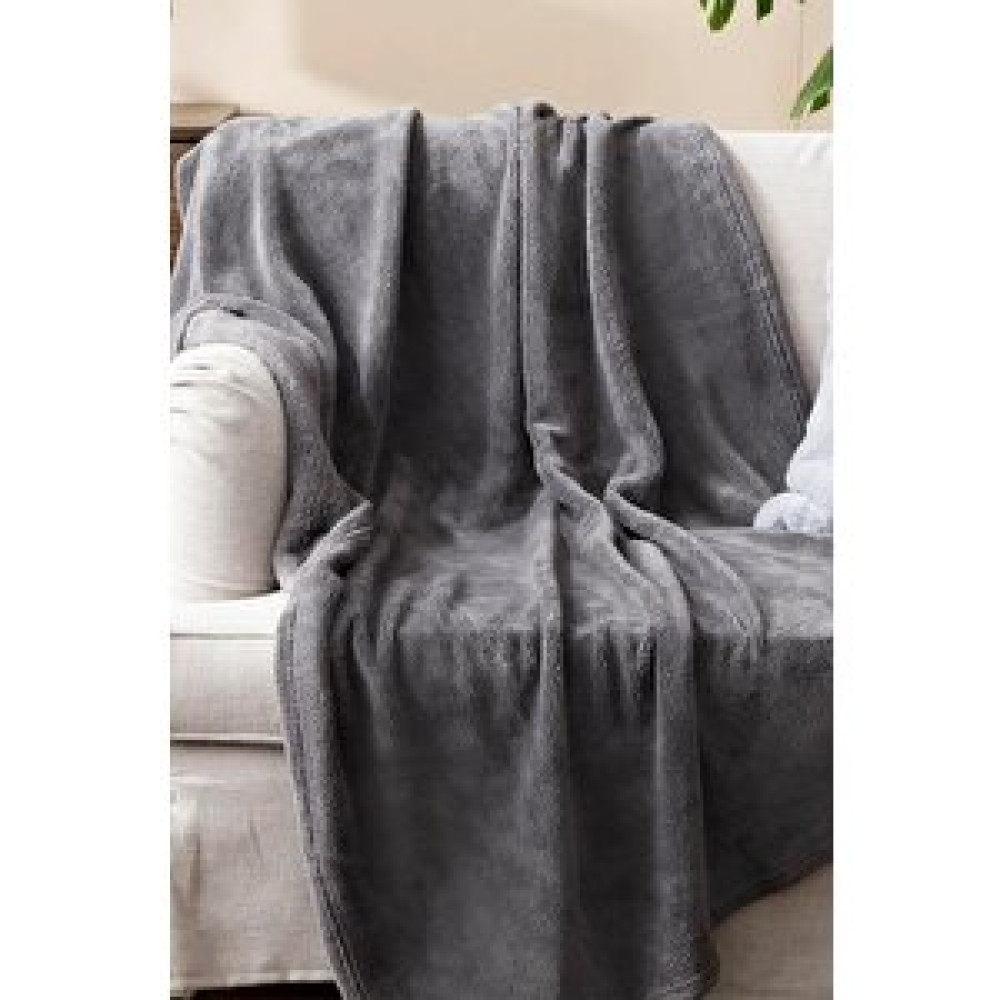 Mulberry Wellsoft Battaniye, Antrasit Televizyon Battaniyesi, Peluş, Polar Battaniye, Çift Kişilik 220*230 Battaniye Fiyatı