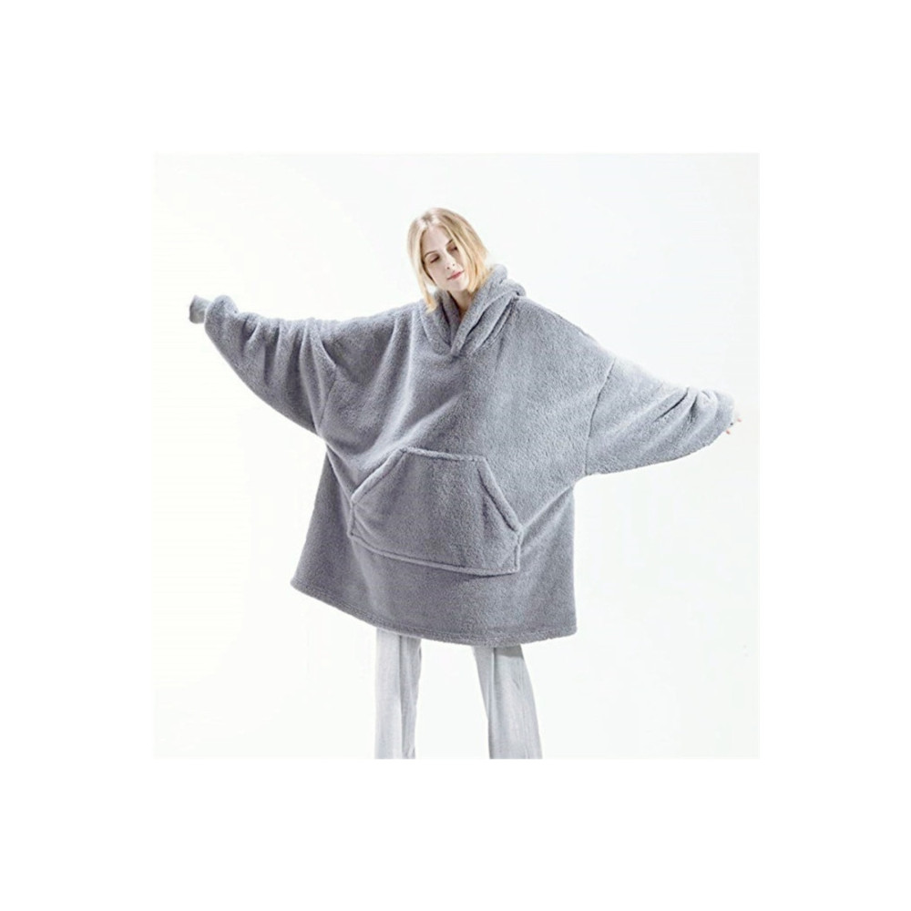 Mulberry Wellsoft Kapşonlu Giyilebilir Tv Battaniyesi Unisex Over Size - Gri 85 x 85 Beden Battaniye Fiyatı