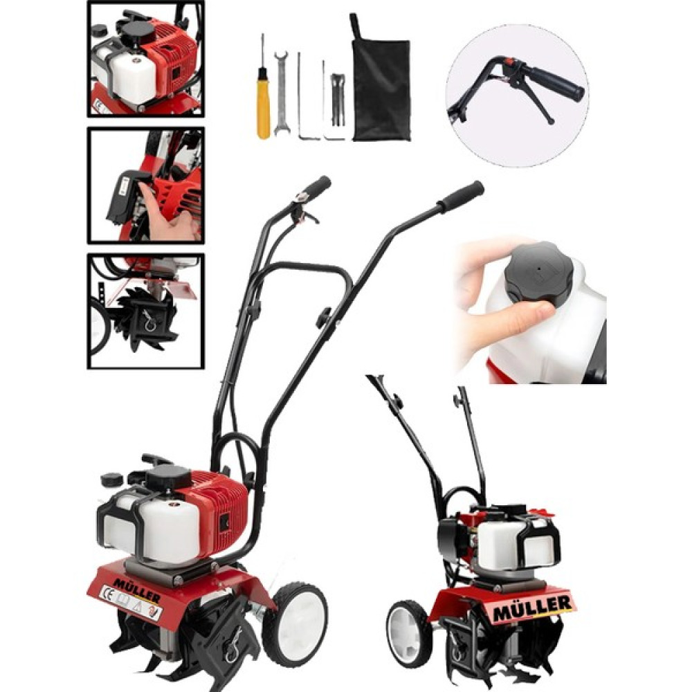 Müller Alman 6 Hp 58 cc Özel Mini Çapalama Makinası Küçük Bahçeler ve Ağaç Dipleri Için Özel Üretim Çapalama Makinesi Fiyatı