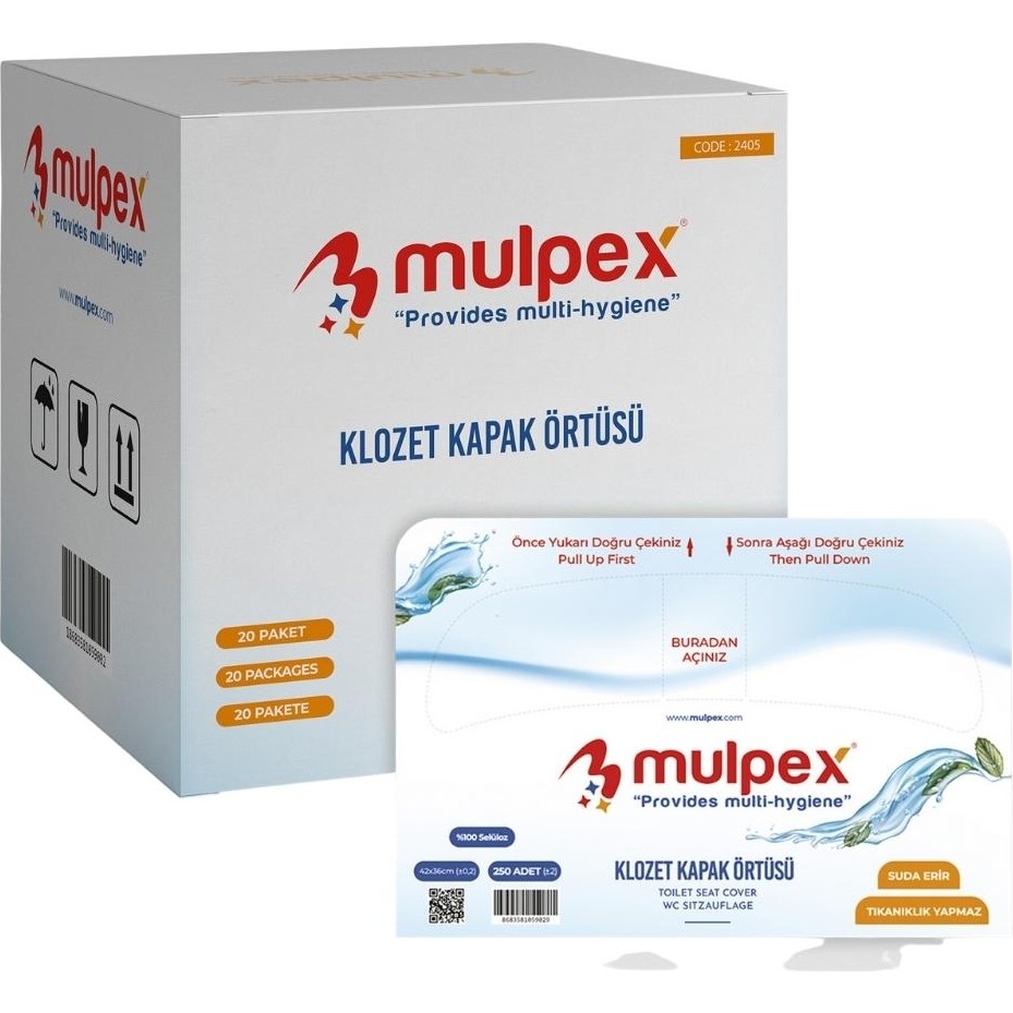 Mulpex Hijyenik Klozet Kapak Örtüsü 42 x 36 cm 20 x 250'li - Beyaz SSD / Solid State Drive Fiyatı