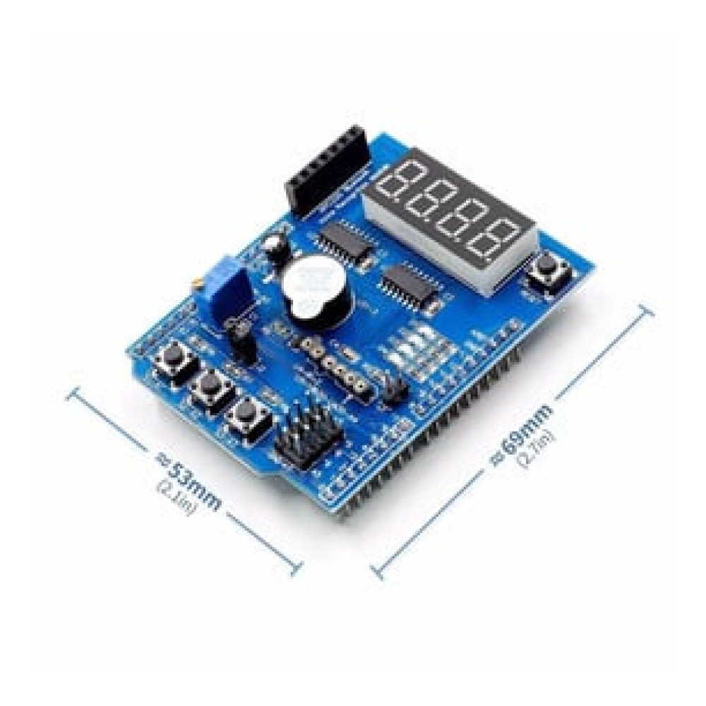 Multi Çok Fonksiyonlu Arduino Shield 7 Segment Buzer Button Pot Sunucu Fiyatı