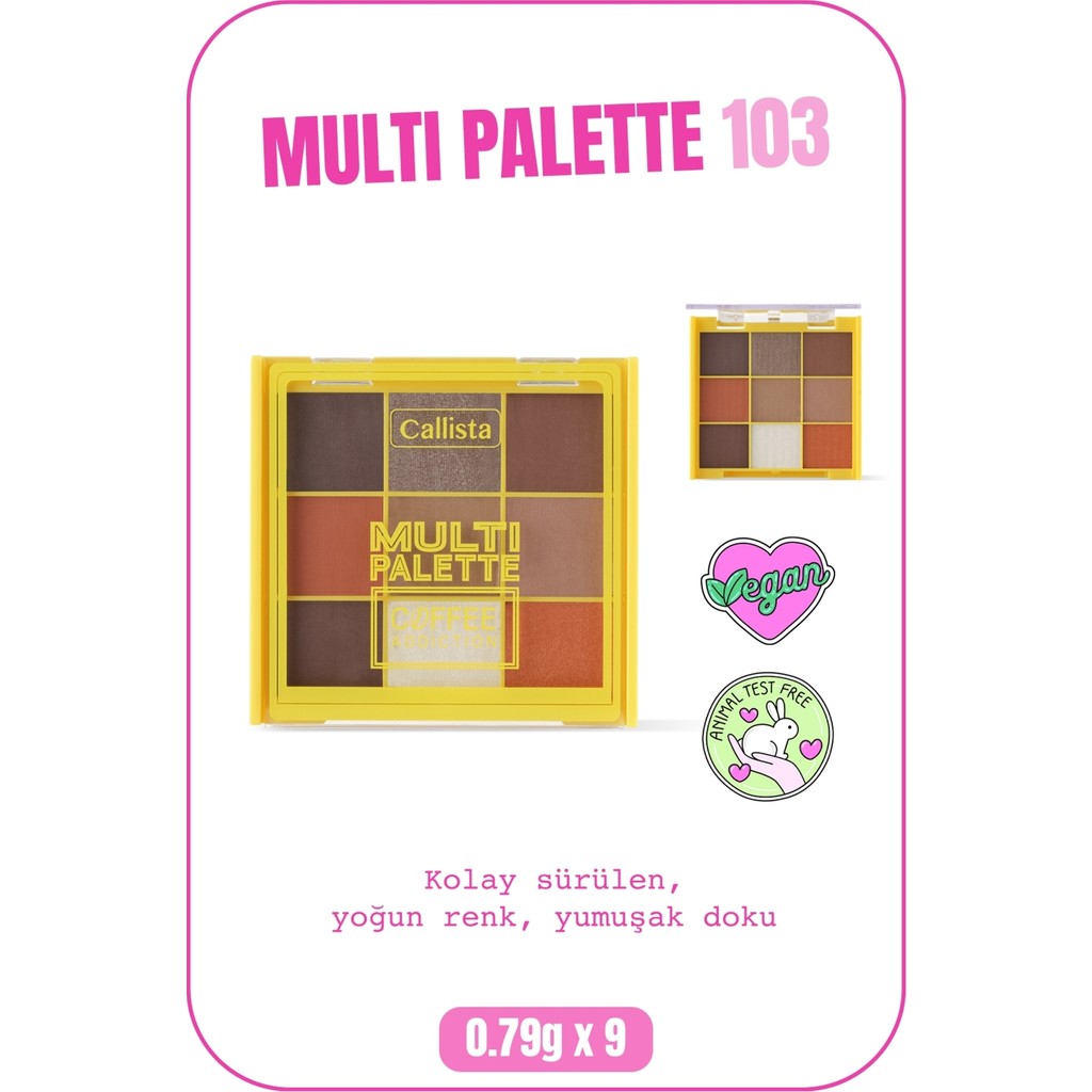 Multi Palette Eyeshadow Mat Ve Işıltılı Toz Göz Farı Paleti - 103 Coffee Addiction Göz Farı Fiyatı