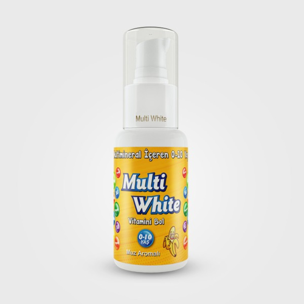 Multi White 0-10 Yaş Multivitamin ve Multimineral Içeren Natural Muz Aromalı Çocuk Diş Macunu 50 ml Diş Macunları Fiyatı