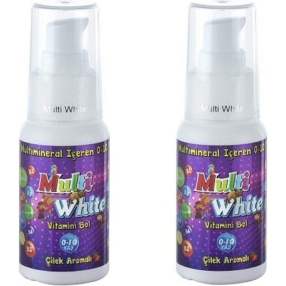 Multi White Çilek Aromalı Çocuk Diş Macunu 50ML x 2 Adet Diş Macunları Fiyatı