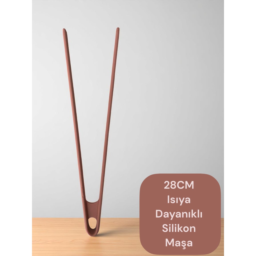 Multiamo İvory Sert Uçlu Isıya Dayanıklı Yanmaz Yapışmaz Silikon 28 cm Maşa - Somon Yemek & Mutfak Masası Fiyatı