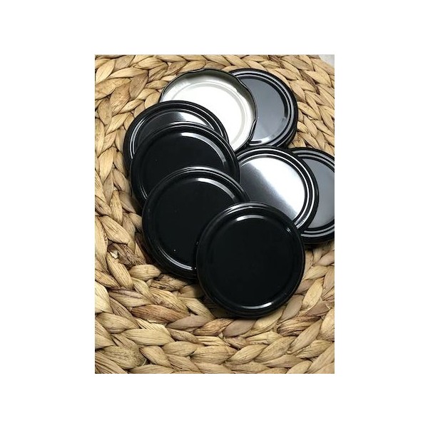 Multiamo Metal 82 mm Siyah Konserve Kavanoz Kapağı Slikonlu 100 Adet - 100 ml Saklama Kapları Fiyatı