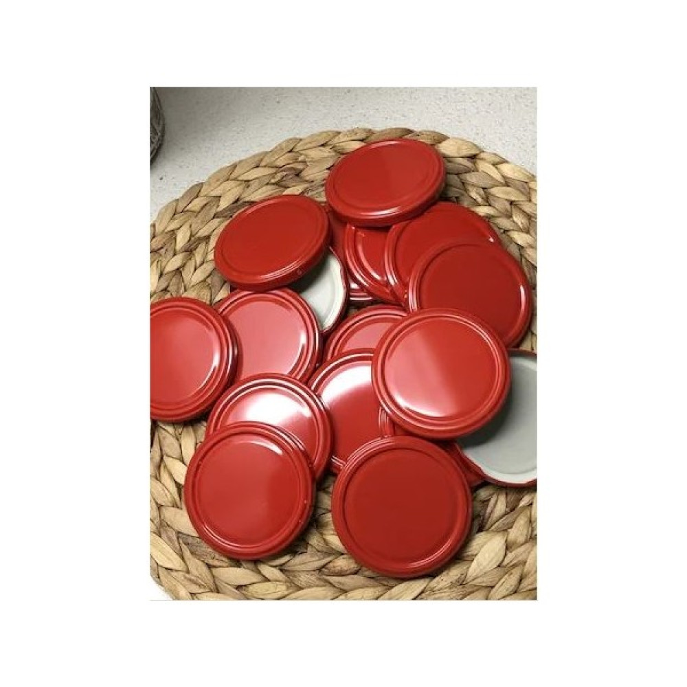 Multiamo Multiamo Metal Kırmızı Konserve Kavanoz Kapağı 63 mm 50 Adet - 100 ml Saklama Kapları Fiyatı