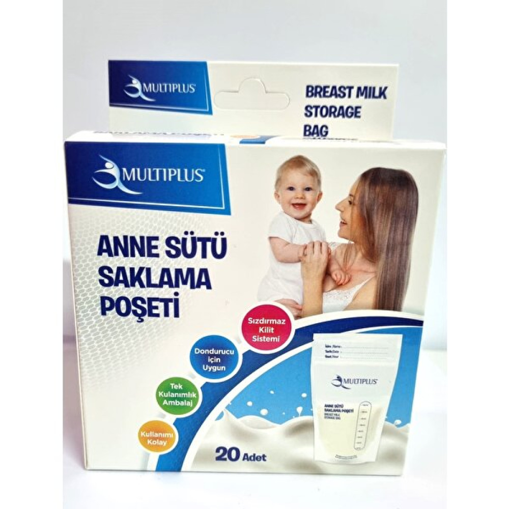 Multiplus Anne Sütü Saklama Poşeti 20 Adet - Gri Hamilelik ve Emzirme Fiyatı