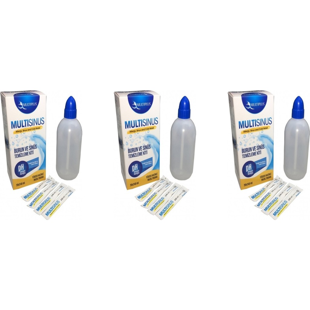 Multiplus Burun Temizleme Kiti 20X240 Ml 20 Adet Solüsyonlu - 3 Kutu Diğer Fiyatı