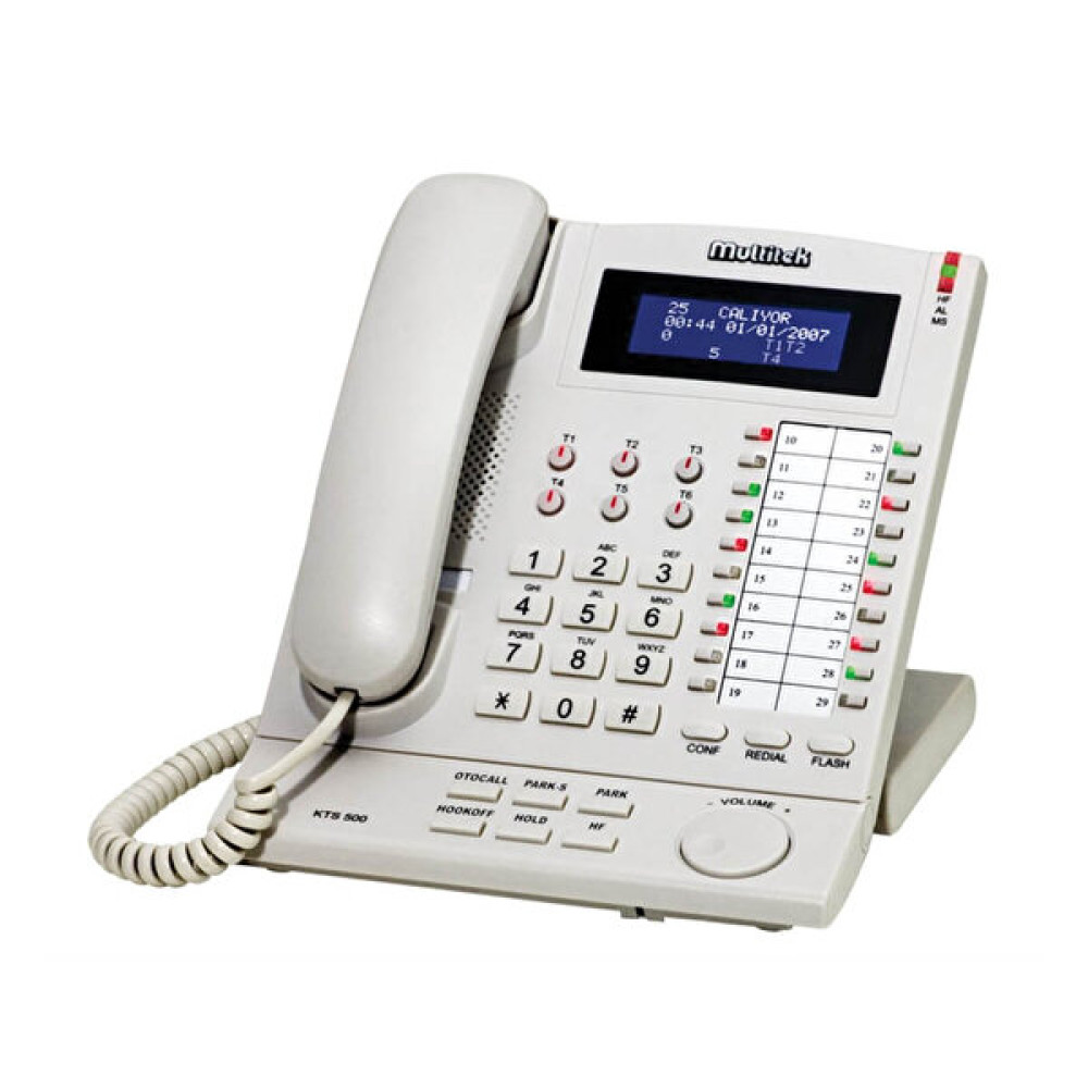 Multitek Kts500 Masaüstü Santral Operatör Telefonu Beyaz Telsiz Telefon Fiyatı