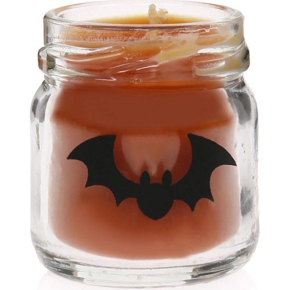Mum Diyarı Yarasa Balkabağı 4 adet Minik Kavanoz İçinde Hallowen Kokulu Renkli Mum - Turuncu - 1 Adet Dekoratif Mum Fiyatı