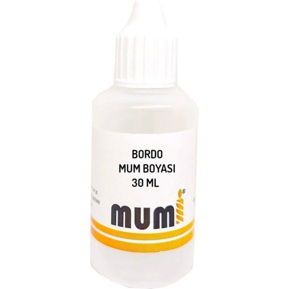Mumi Sıvı Mum Boyası Bordo 30 ml Mum Boya Fiyatı