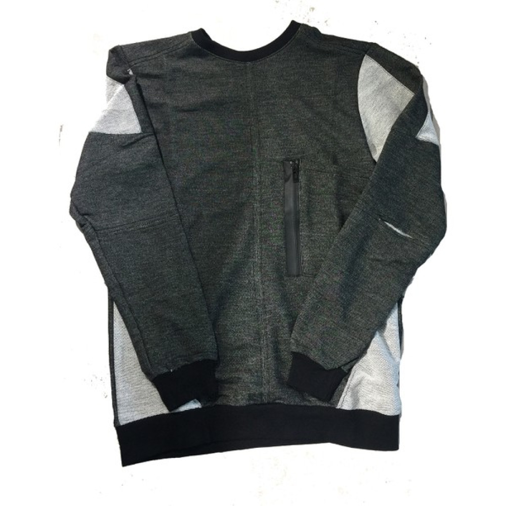 Mumu Gri Siyah Bisiklet Yaka Basic Sweatshirt Erkek Sweatshirt Fiyatı