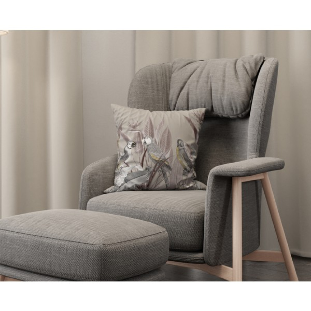 Mun Home Çift Taraflı Dijital Baskılı Gizli Fermuarlı Kırlent Kılıfı Yumuşak Tuşeli Dekoratif Kılıf - 43 x 43 cm - Vizon Kırlent / Mobilya Yastığı Fiyatı