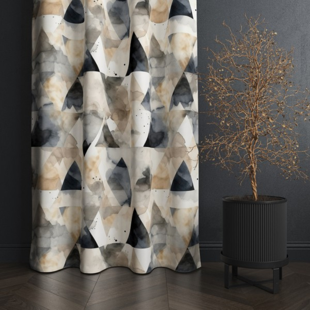 Mun Home Dijital Baskılı Fon Perde Tek Kanat 140 x 260 cm Kenar Katlamalı Dikişli - Bej Fon Perde Fiyatı