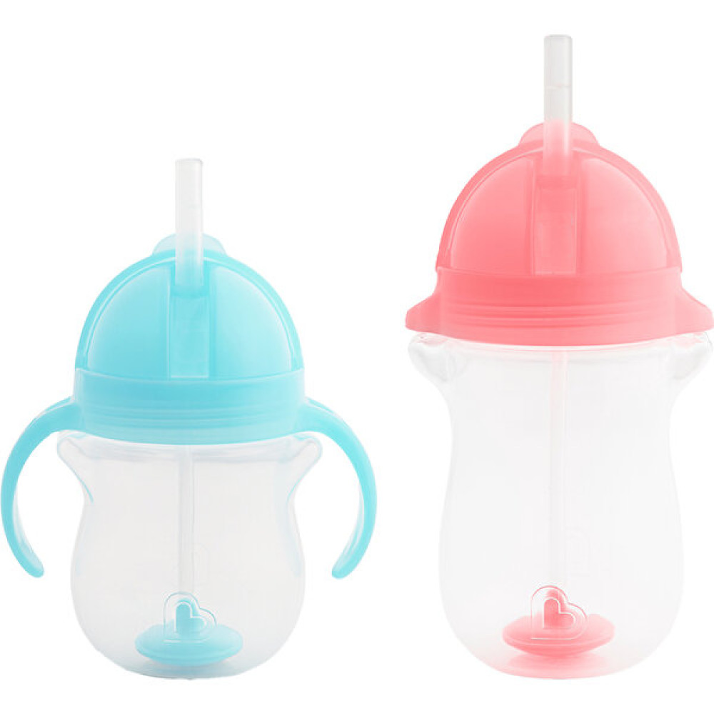 Munchkin Tıklama Kilitli Uçlu Pipetli  Alıştırma Bardağı 6AY+ 207 ml Mavi  ve 12AY+ 296 ml Pembe - Mavi - Pembe Bebek Beslenme Gereçleri Fiyatı
