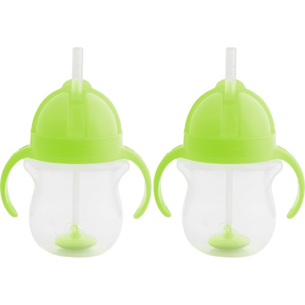 Munchkin Tıklama Kilitli Uçlu Pipetli Alıştırma Bardağı, 6AY+, 207ML, 2li Paket - Yeşil Bebek Beslenme Gereçleri Fiyatı