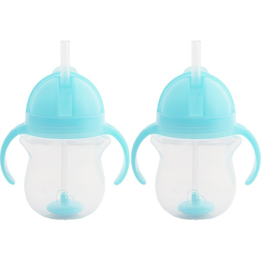Munchkin Tıklama Kilitli Uçlu Pipetli Alıştırma BARDAĞI,6AY+,207ML,2LI Paket - Mavi Bebek Beslenme Gereçleri Fiyatı