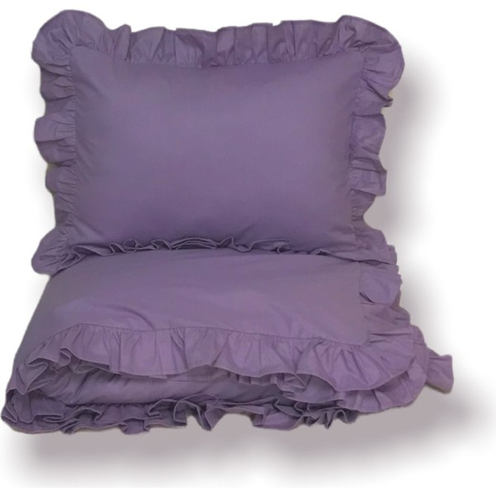 Mundo Lindo Fırfırlı Nevresim Takımı Lilac Tek Kişilik - Lila - 160 x 220 cm Nevresim Takımı Fiyatı