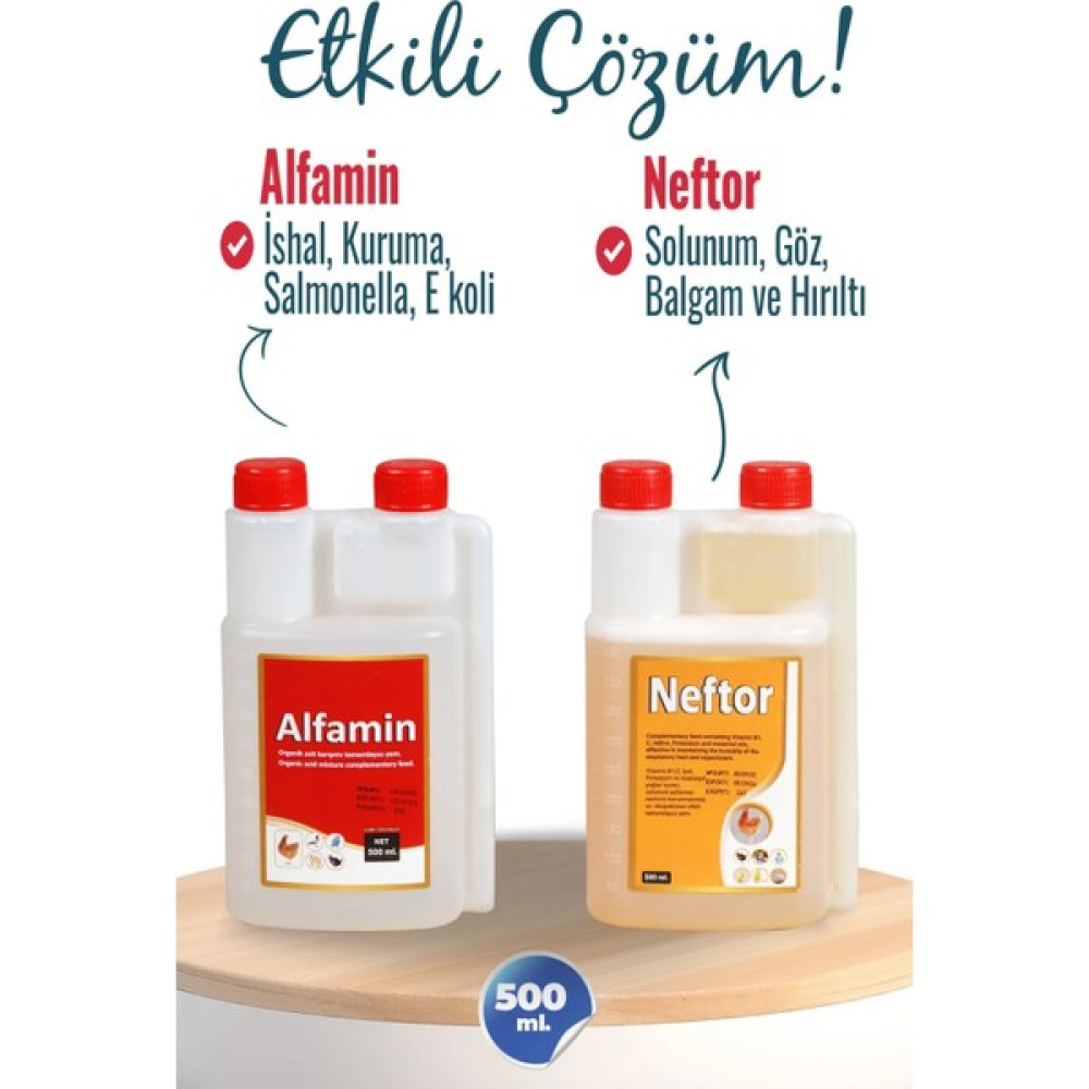 Munich Vet 2li Set Kuşlar Alfamin Ishal + Neftor Hırılti Seti (500 Ml) Set Evcil Hayvan Ürünleri Fiyatı