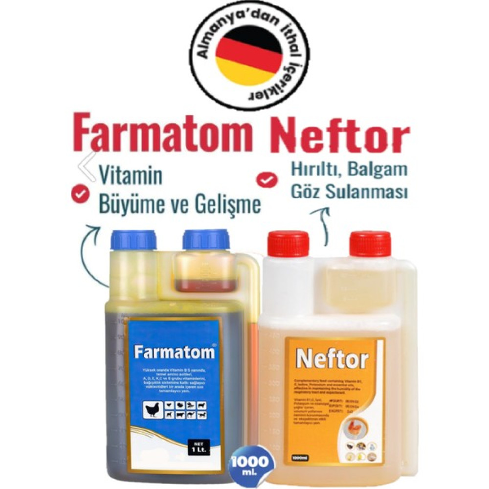 Munich Vet 2li Set Kuşlar Için Farmatom Vitamin Neftor Hırıltıı Seti (1l) - 1 Adet Oto Boyaları Fiyatı
