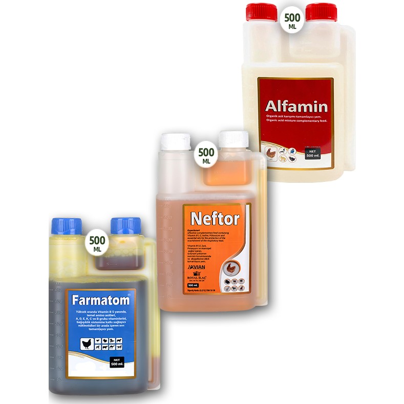 Munich Vet Farmatom Vitamin + Alfamin Ishal+ Neftor Hırıltı Seti 500 ml 3'lü Set Diğer Fiyatı