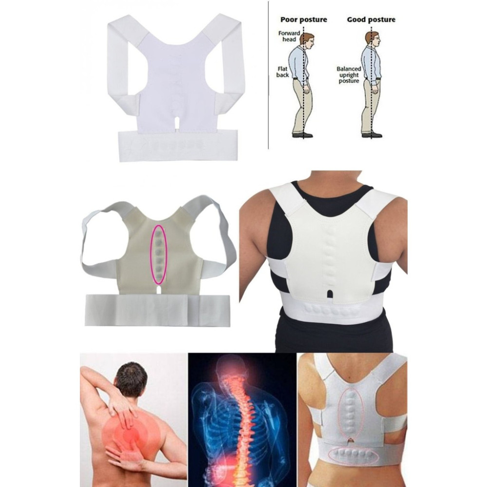 Munico Unisex Bel Kemeri Manyetik Spor Korse Dik Duruş Korsesi Manyetik Bel Omuz Sırt Desteği Korse Düz Pro Korse Fiyatı