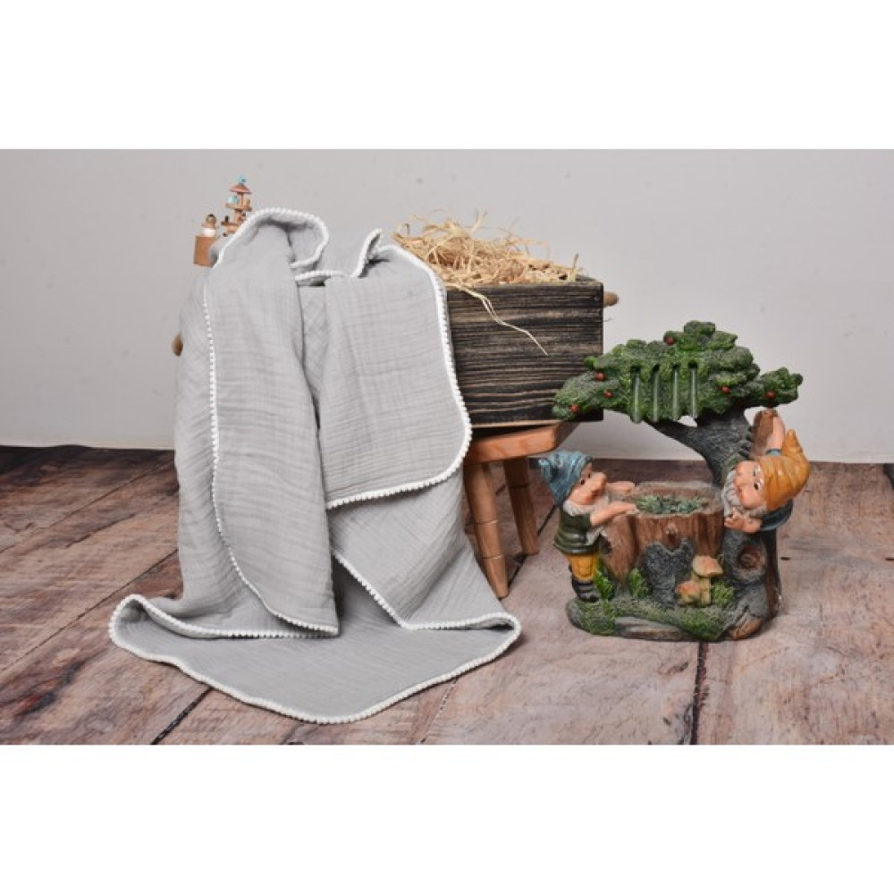 Munu Design Babyhome Müslin Bebek Battaniyesi Gri 6 Katlı Müslin Bebek Battaniyesi Fiyatı