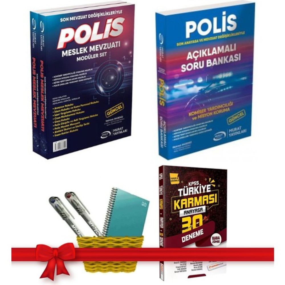 Murat Yayınları Komiser Yardımcılığı Polis Meslek Mevzuatı Konu Soru Seti Güncel Baskı - Hediyeli Görevde Yükselme Sınavları Kitapları Fiyatı