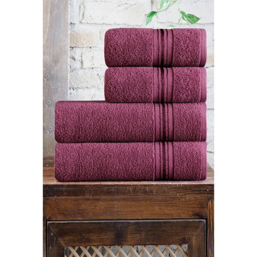 Mürdüm Home 4'lü Banyo Havlu Seti Hamam Takımı 100% Pamuk - 50 x 85 cm - Beyaz El / Yüz Havlusu Fiyatı