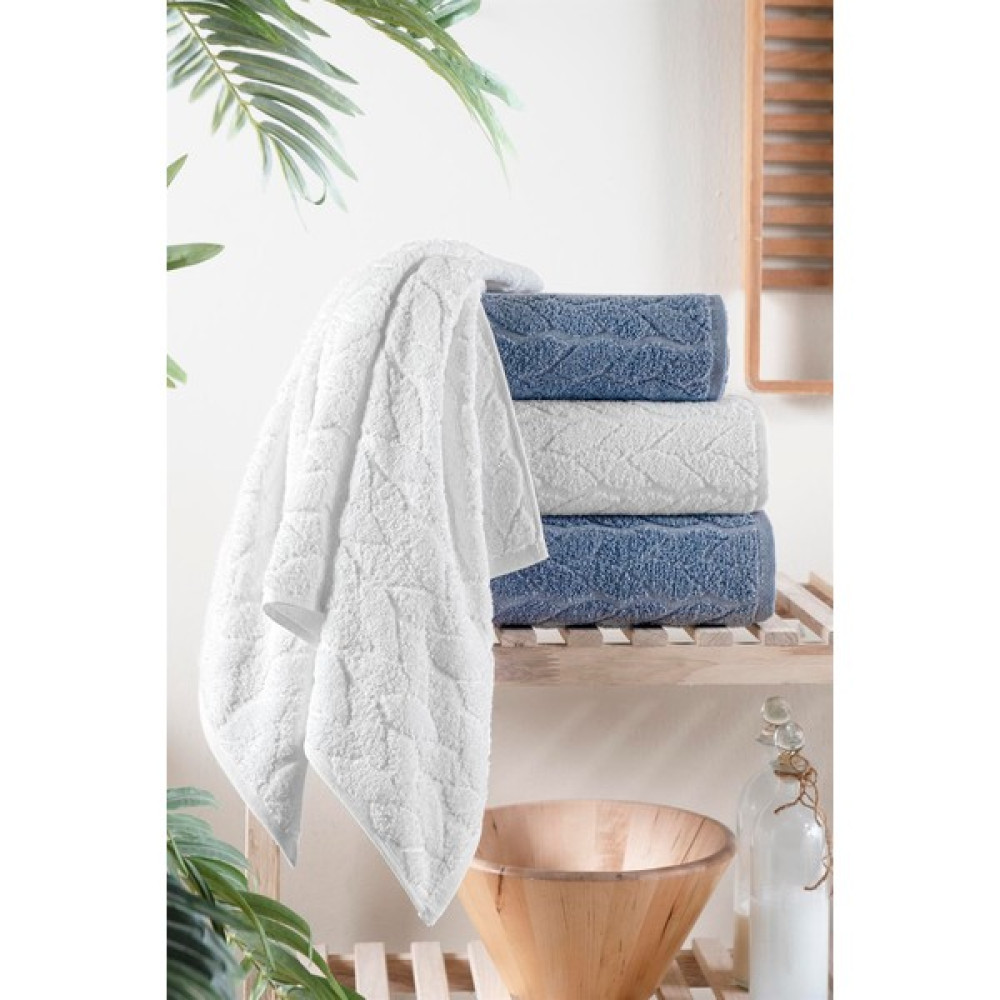 Mürdüm Home 4'lü Banyo Havlu Seti Hamam Takımı 100% Pamuk - 50 x 90 cm - Beyaz El / Yüz Havlusu Fiyatı