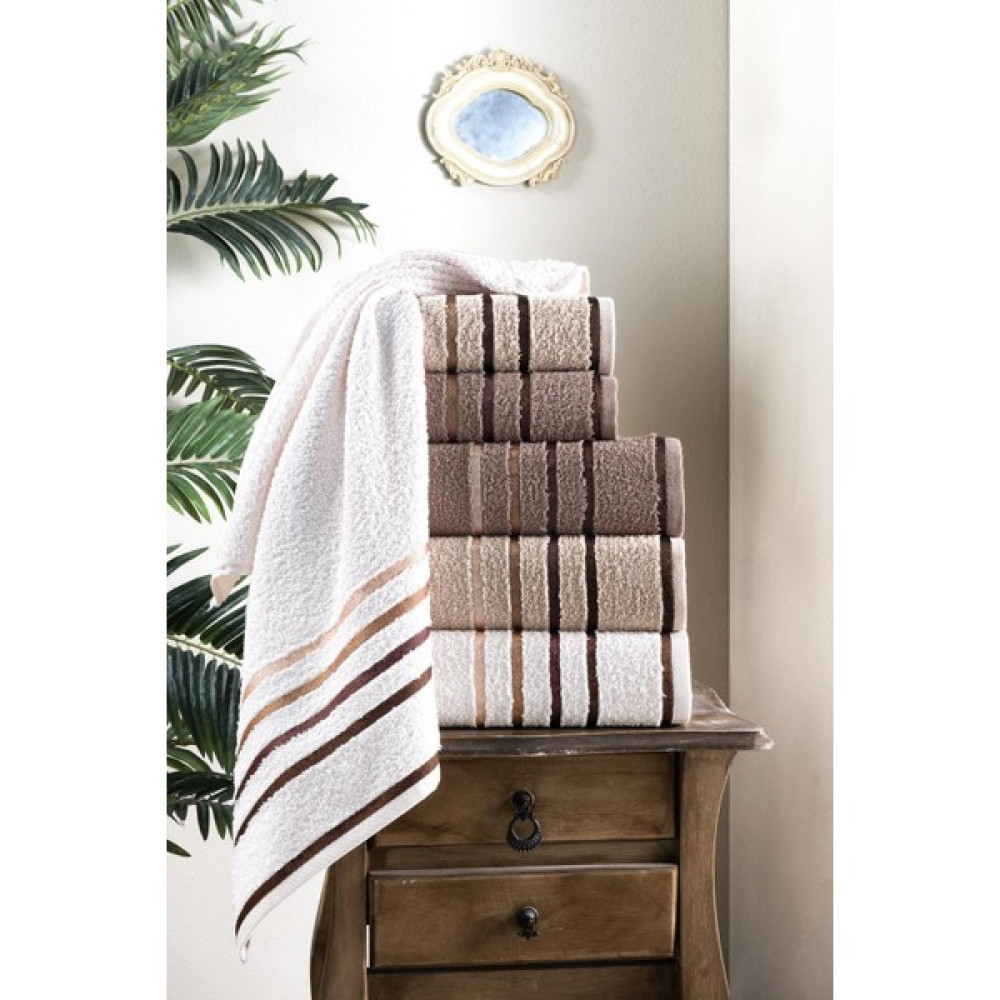 Mürdüm Home 6 Parça Banyo Havlu Seti | Hamam Takımı | Çeyiz Seti - Renkli - 50 x 90 cm El / Yüz Havlusu Fiyatı