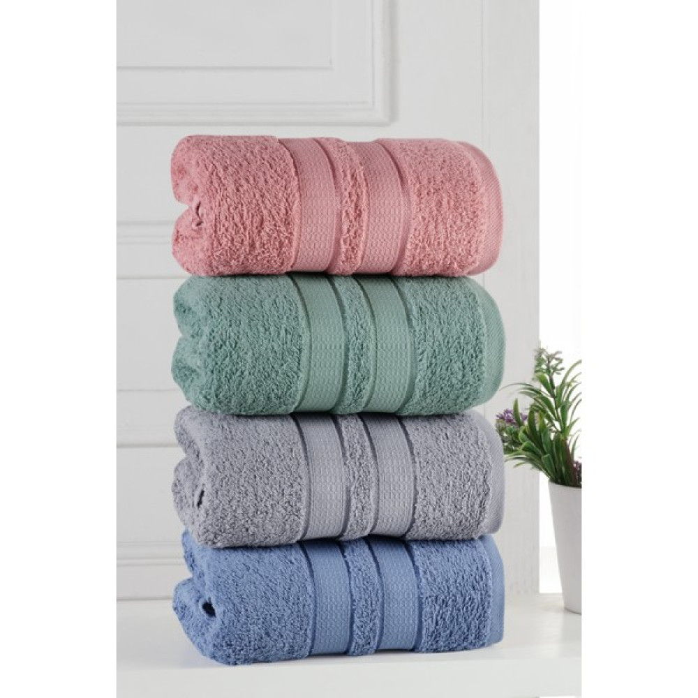Mürdüm Home Mürdüm Mila 50X90 cm 4'lü El ve Yüz Havlu Seti - Yeşil - 50 x 90 cm El / Yüz Havlusu Fiyatı