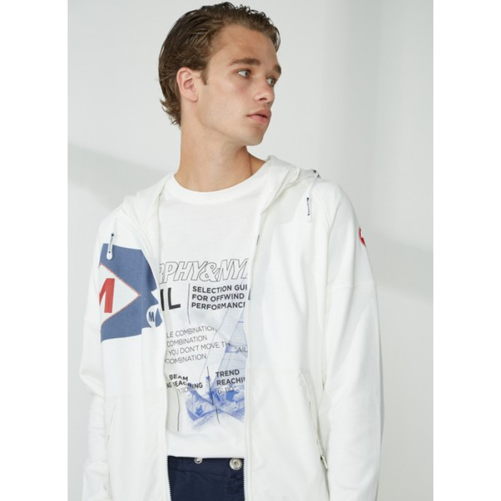 Murphy&nye Kapüşon Yaka Düz Beyaz Erkek Sweatshırt Hooded Flag Sweatshırt Erkek Sweatshirt Fiyatı