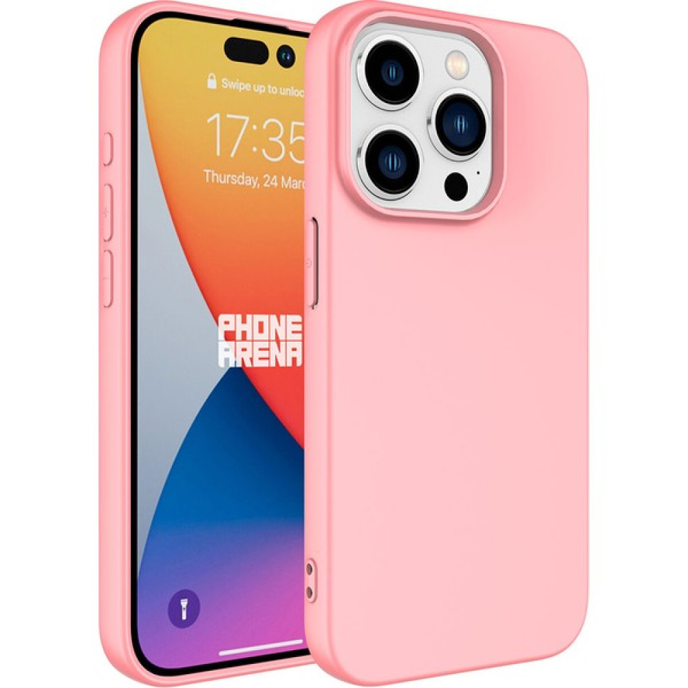 Musal Apple iPhone 15 Pro Max Kılıf Lansman Tasarım Içi Kadife Lüx Silikon - Pembe Cep Telefonu Kılıfı Fiyatı