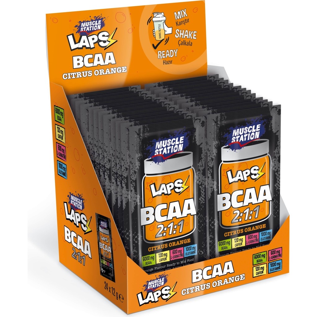 Muscle Station BCAA Citrus Orange 24 X 12 Gr Amino Asit Toz Enerji Desteği - Portakal Diğer Fiyatı