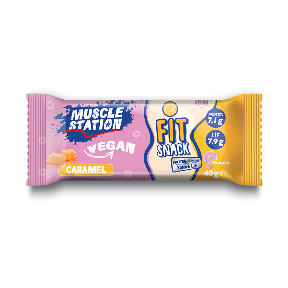 Muscle Station Fit Snack Vegan Caramel 40 G Granola ve Bar Fiyatı