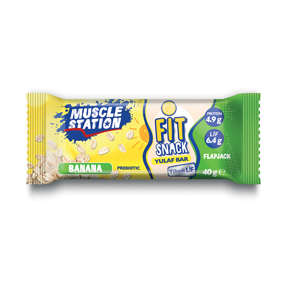 Muscle Station Fit Snack Yulaf Bar Banana 40 G Granola ve Bar Fiyatı