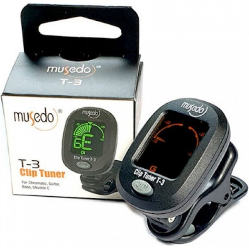 Musedo T-3 Clip-On Kromatik Akort Cihazı Tuner Müzik Aleti Aksesuarları Fiyatı