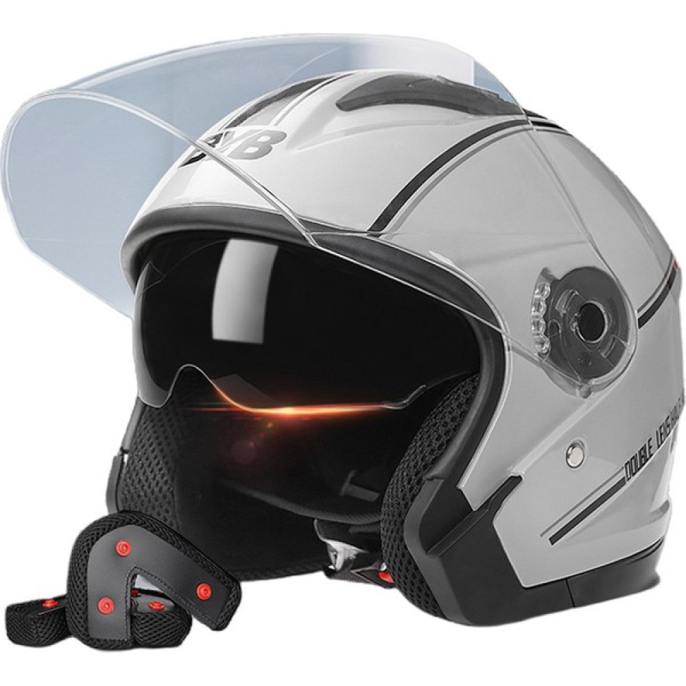 Musen Digital Güneşlikli Kapalı Motosiklet Kaskı (Yurt Dışından) - Gri - M Motorsiklet Kaskları Fiyatı