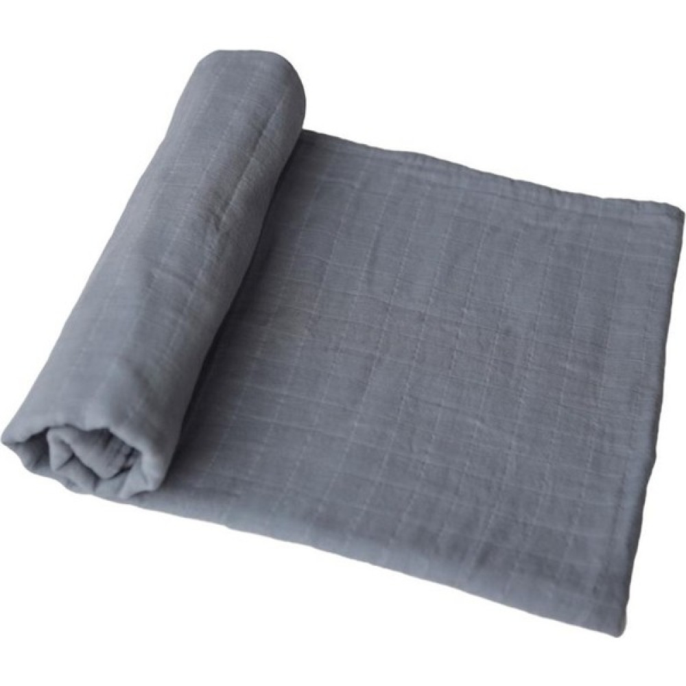 Mushie Swaddle Blanket Organic Cotton Tradewinds - Mushie Müslin Koyu Füme Rengi - Koyu Yeşil Hamilelik ve Emzirme Fiyatı