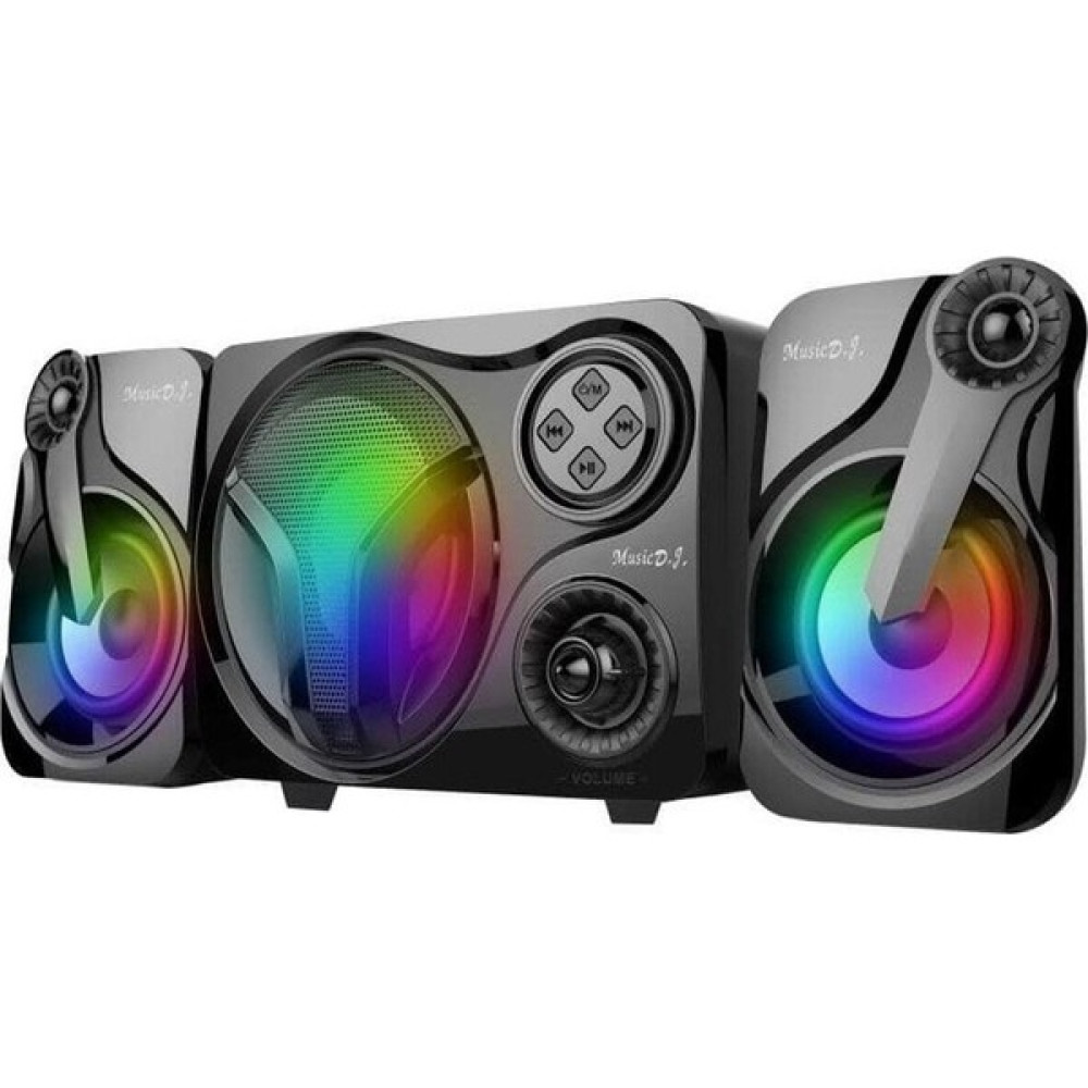 Music D.j SP60 2+1 USB Sd Fm Karaoke ve Bluetooth Ses Sistemi 12W Bluetooth Hoparlör Fiyatı