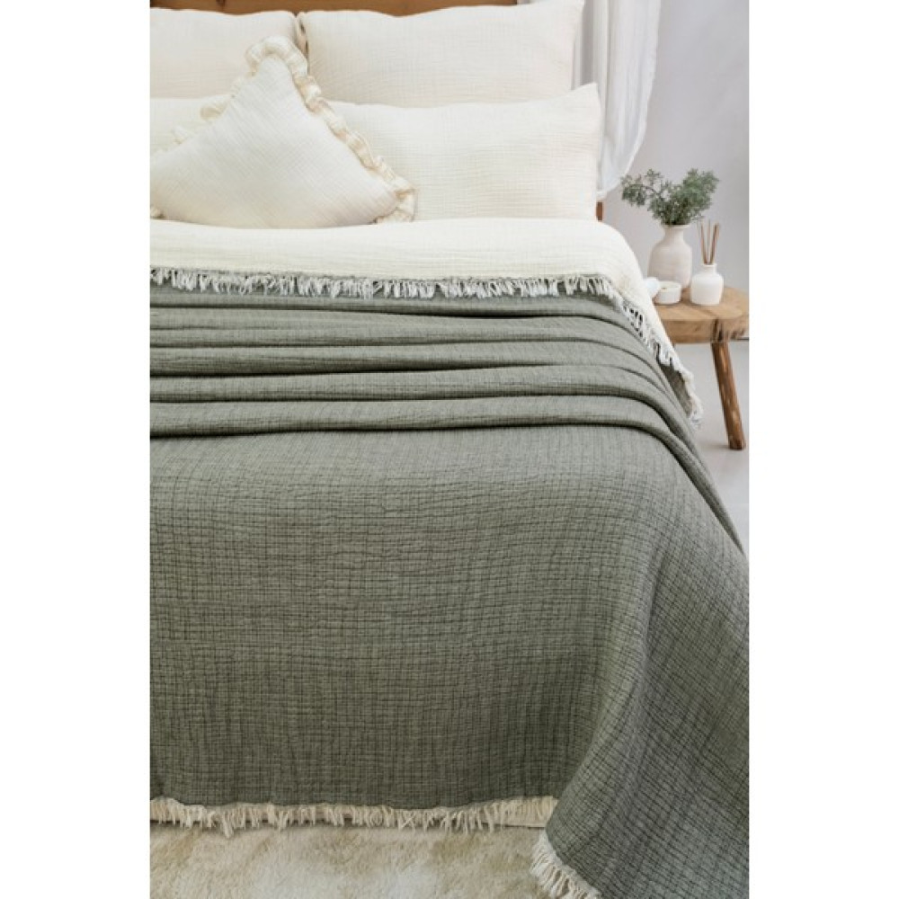 Müslin Yorgan 7 Katlı Dolgulu Haki - 160 x 230 cm Yorgan Fiyatı