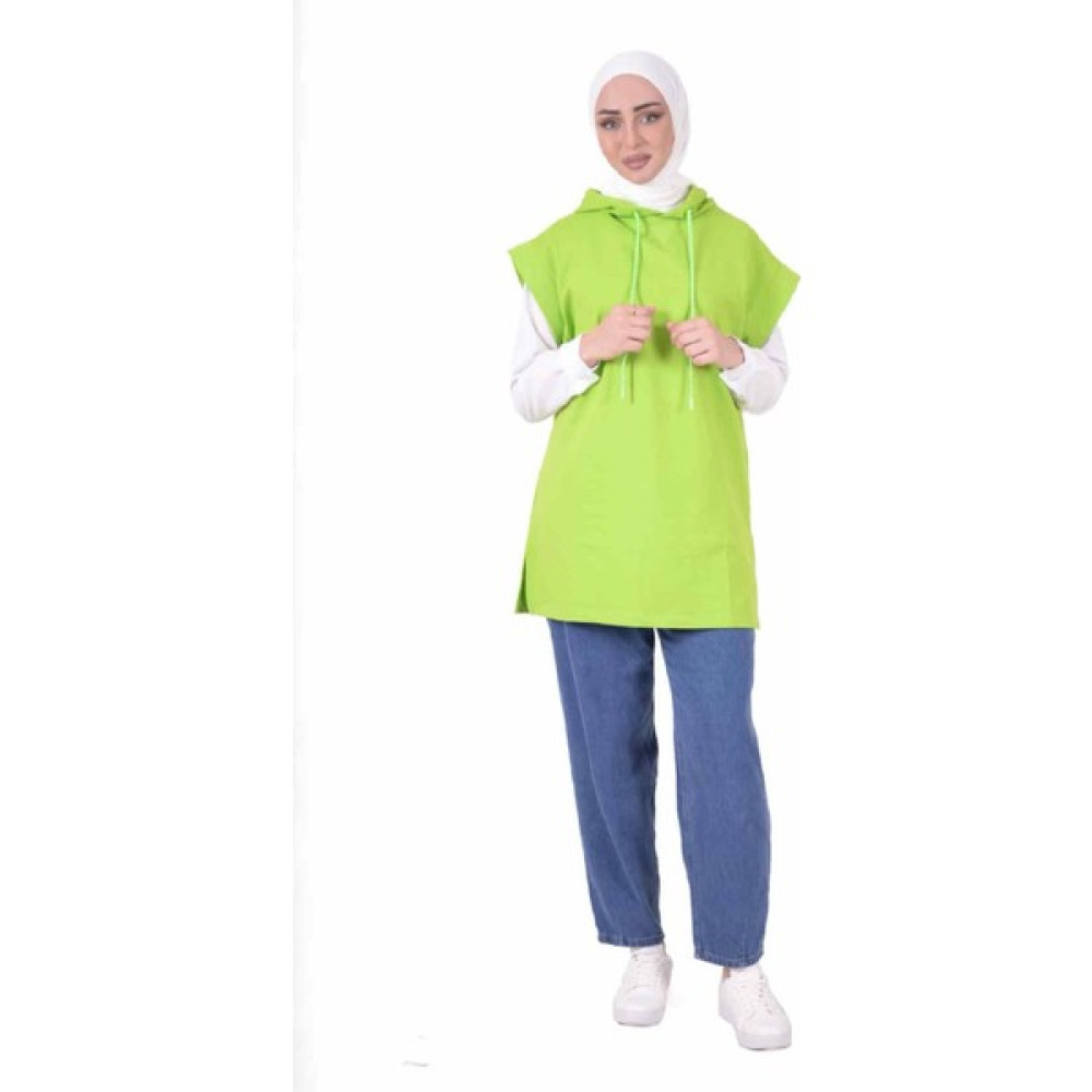 Muslo Kadın Kolsuz Kapüşonlu Sweatshirt Bayan Sweatshirt Fiyatı