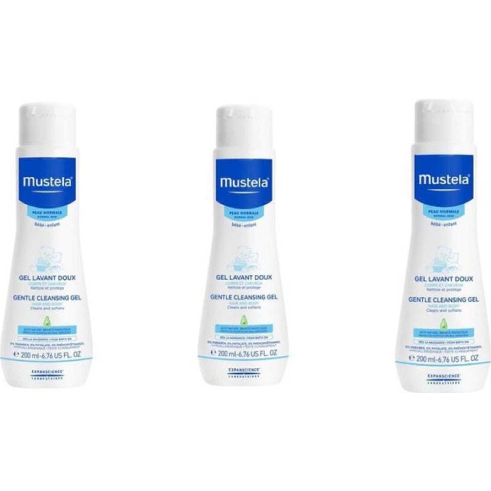 Mustela Gentle Cleansing Gel 200 ml X3 Adet Bebek Şampuanı Fiyatı