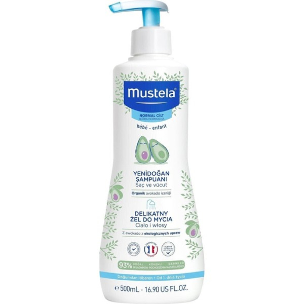 Mustela Gentle Cleansing Gel With Avocado 500 ml - Şeffaf Bebek Şampuanı Fiyatı