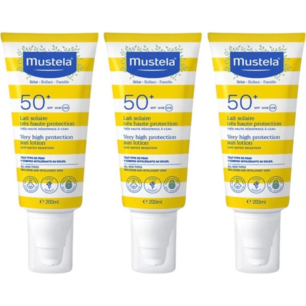 Mustela Güneş Losyonu Spf 50 3 Adet 200 ml Güneş Kremleri ve Losyonları Fiyatı