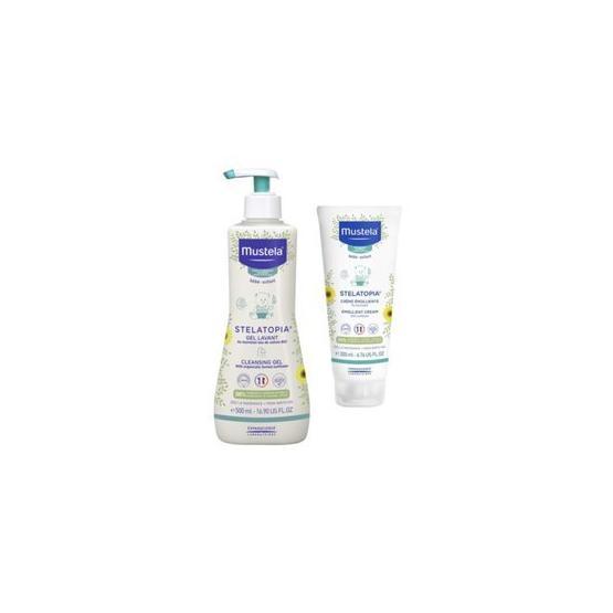 Mustela Stelatopia 500 ml Cleansing Cream+200 ml Emollient Cream Seti