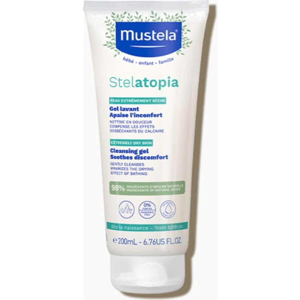 Mustela Stelatopia Cleansin Gel Çok Kuru Ciltler Için Şampuan Yeni Formül 200ML SKT:07/2025 - Şeffaf Beyaz - Yenidoğan Bebek Şampuanı Fiyatı